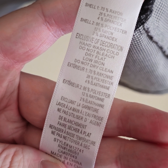 Faith and Joy Dark Grey Top & Plaid Jeweled Collar Size Large - Picture 11 of 11